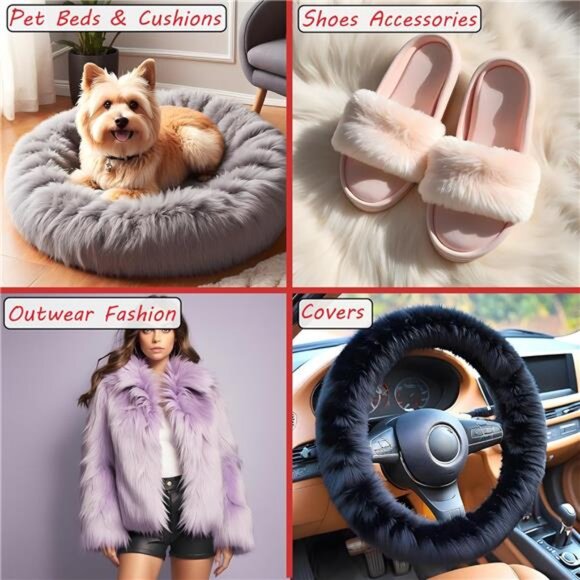 Faux Fur Fabric | Faux Craft Fur | Fake Fur Fabric Material for Costume, Decor - Picture 5 of 7